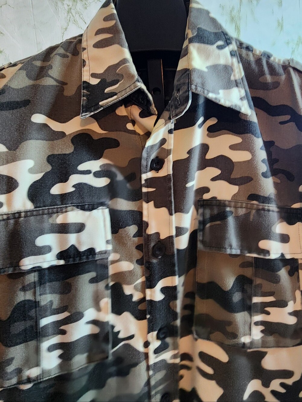 P.J. Mark Cammo Print Short Sleeve Shirt - Picture 3 of 9